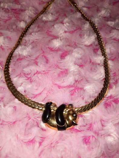 Vintage 1980s Panda Necklace.. Costume Jewellery