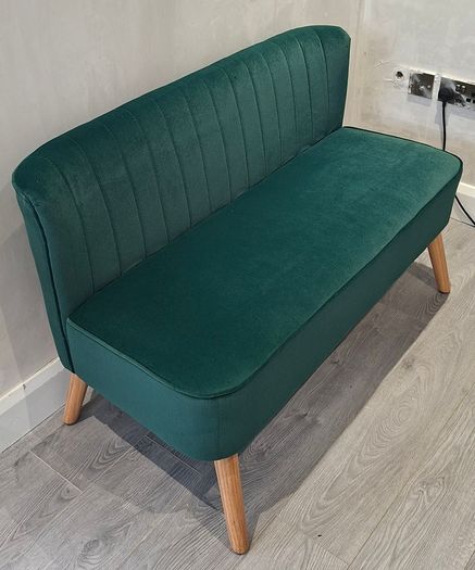 New green velvet sofa 120 euro or nearest offer