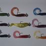 No#8 - New - Set of 15pcs mix colour Mini soft lures 4,5-5cm on jig heads No 1 and 1/0 and 4-5g - Pike Perch Trout Salmon Bass Cod Pollock Image 2