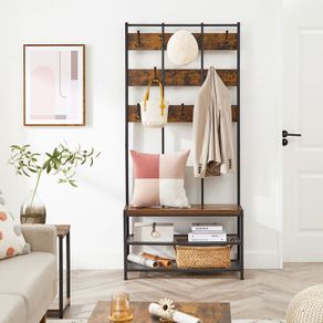Coat Rack Vintage Brown-Black