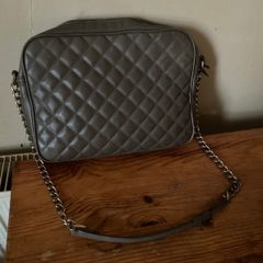 Jaeger handbag taupe, with strap, padded.