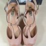 XTI Tentations Ladies high heels stilettos nude Size 40 UK 7 open peep toe ankle strap shoes Image 3