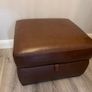 Leather electric recliner sofa with matching armchair and footstool Image 7