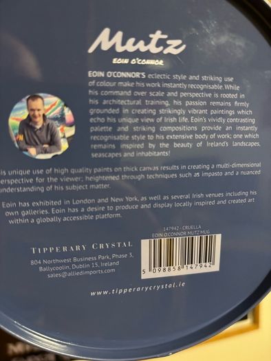Eoin O Connor Mutz Mug Tipperary Crystal Range