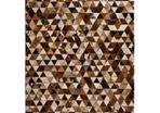Rug Genuine Leather Patchwork 160x230 cm Triangle Brown/White