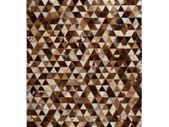 Rug Genuine Leather Patchwork 160x230 cm Triangle Brown/White