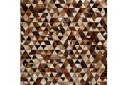 Rug Genuine Leather Patchwork 160x230 cm Triangle Brown/White