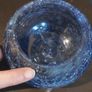 Lovely Modern Crackle Glass Bowl in an Unusual Shade of Purplely Indigo Blue Image 7