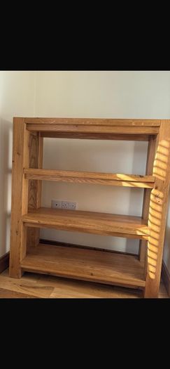 solid oak shelf unit