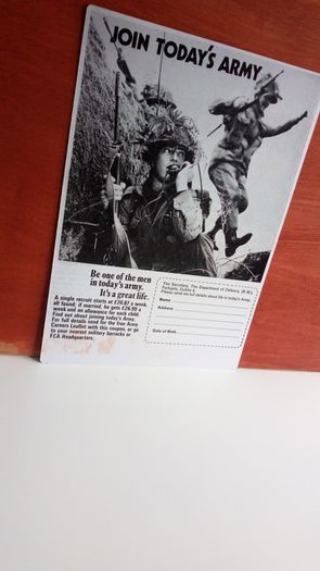 Irish Army 1974 Recruitment Notice Poster Ireland, Irish Memorabilia