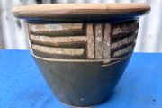 Vintage glazed flower pot
