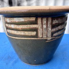 Vintage glazed flower pot