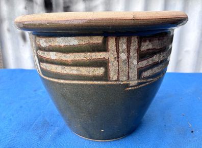 Vintage glazed flower pot