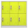 Locker Cabinet Light Grey and Green 90x45x92.5 cm Steel Image 3
