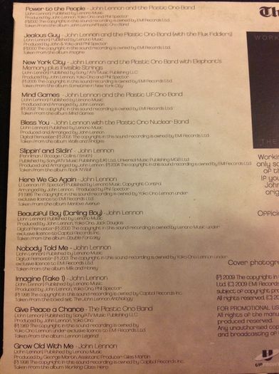 John Lennon compilation CD.