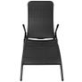 Folding Sun Lounger Poly Rattan Black Image 3