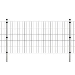 2D Garden Fence Panels & Posts 2008x1030 mm 4 m Silver