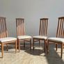 4 Mid Century Teak Dining Chairs Image 5