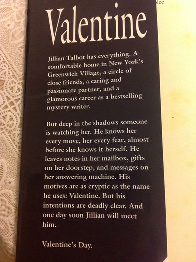 Valentine.  Tom Savage.  Book.