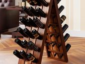Wine Rack for 36 Bottles 87 x 55 x 39 cm Acacia Wood Freestanding Foldable Cellar Kitchen Living Room Wine Stand Wine Holder Bottle Rack Rustic