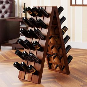 Wine Rack for 36 Bottles 87 x 55 x 39 cm Acacia Wood Freestanding Foldable Cellar Kitchen Living Room Wine Stand Wine Holder Bottle Rack Rustic