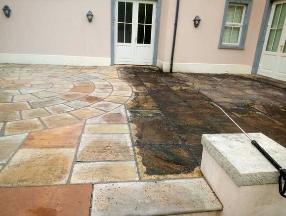 Powerwashing and gardening