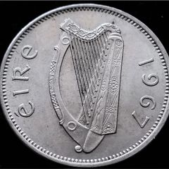 [#231] - Ireland 1967 | Irish 6p | Six Pence | Wolfhound | KM.13a | High Grade
