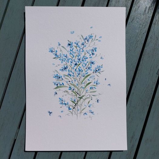 Original Watercolour Floral Painting
