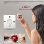 LED Bathroom Mirror Cabinet with Storage White, 50x60 cm, Defogging, Magnifying Mirror, USB & Power Outlets Image 3