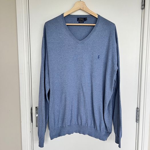 Polo Ralph Lauren Mens 3XL Blue Pima Cotton Jumper