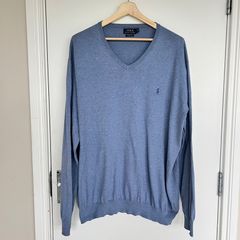 Polo Ralph Lauren Mens 3XL Blue Pima Cotton Jumper