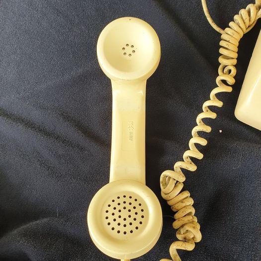 1980s cream rotary telephone PROP vintage