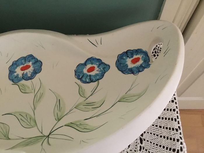 Vintage French hand-painted serving platter