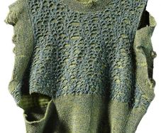 Designer Distressed Knit Vest