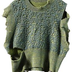 Designer Distressed Knit Vest