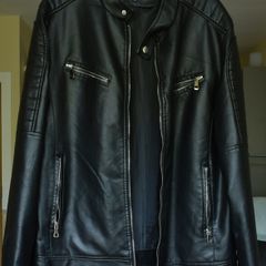 KYMAXX Faus Leather Bomber Jacket