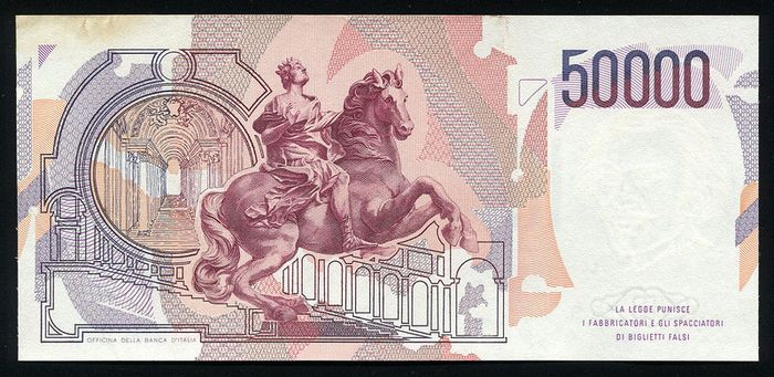 Italy - 50000 Lire 1984 Banknote P 113a (xf-au)
