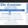 1997 Ireland 10 unit Examiner newspaper with slogan "The Examiner - your direct line" (Gemplus GEM1) Call Card Used Image 3