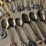Vintage Collectible Souvenir Spoons  and set 6 Vintage Stainless Steel Butter Spreader Knives Image 4