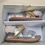 Baby UGG Dorien metallic sandals silver gold two strap Size 4/5 12-18 months BRAND NEW IN BOX Image 7