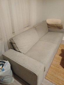 3 seated ikea grey sofa