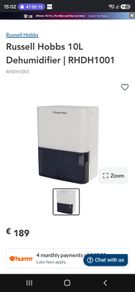 Russel Hobbs Dehumidifier