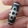 Vintage Himalayan Spiritual Flower Motif Energy Agate Dzi Talisman Image 2