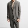 ZARA Men's Houndstooth Blazer Camel Size 44! Image 3