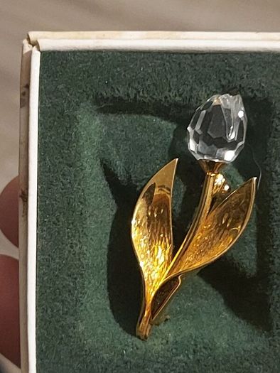 swarovski  vintage tulip brooch