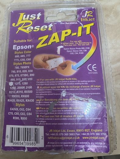 Just Reset - Universal Chip Re-setter For Epson