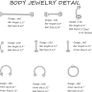60Pcs Professional Piercing Kit 316L Stainless Steel Nose Ring Horseshoe Lip Tongue Eyebrow Rook Septum Tragus Cartilage Body Piercing Ear Navel Rings Barbells (FREE POSTAGE) Image 2