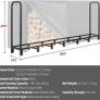 8FT Firewood Log Rack with Waterproof Cover  Heavy Duty Log Stores Outdoor and Indoor Metal Storage, Large Capacity (242 x 30.5 x 100CM) 600D Oxford Black Cover for Garden, Patio Image 5