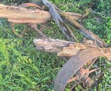 Vintage Farm Cart Wheels & Axle