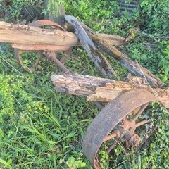 Vintage Farm Cart Wheels & Axle
